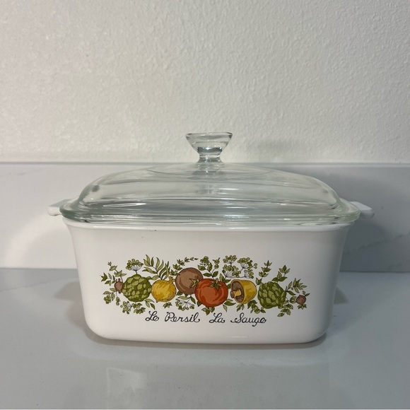 Vintage Corningware Spice of Life Casserole Dish with Glass Lid 7"x5.5"x3" - Picture 2 of 13